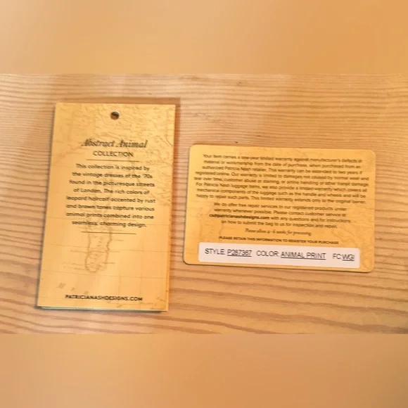 👜 Patricia Nash Abstract Animal Print Benvenuto Leather Tote - Picture 10 of 11